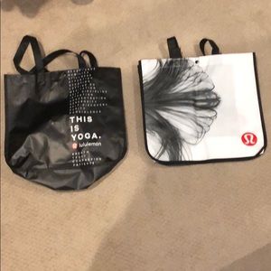 Lulu lemon large size shopping totes